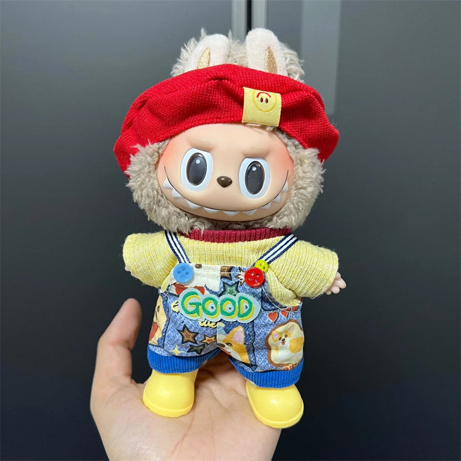Fashion Doll Outfit Set for 15/17cm Labubu Figures