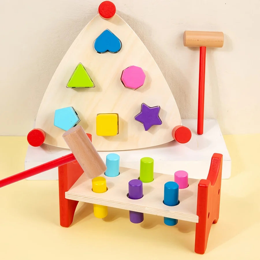 Pounding Bench Hammering Toy with Color Sorting