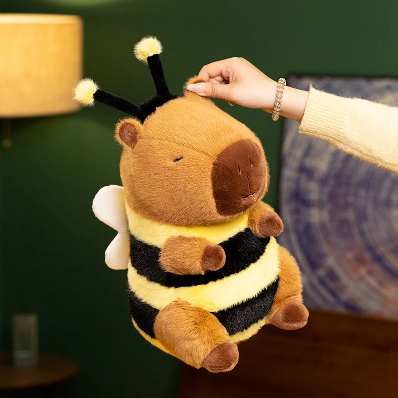 Bee Capybara Plush Toy – Soft Cuddly Stuffed Animal