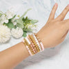 DIY Clay Bead Bracelet Making Kit with Golden Letter Beads