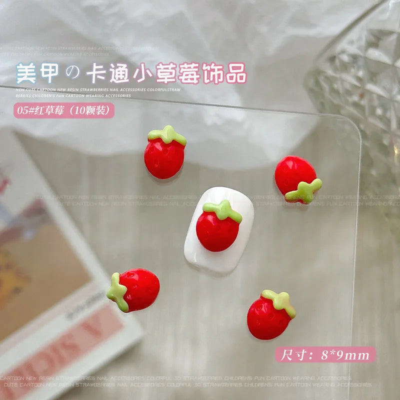 Fruit & Floral Resin Nail Art Decorations