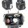 Large Waterproof Diaper Bag Backpack with Insulated Bottle Pocket