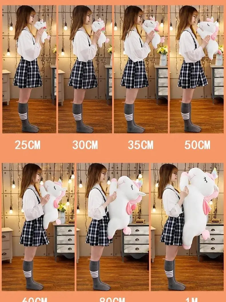 Adorable Unicorn Plush Toy – Soft Cuddly Stuffed Animal Pillow for Kids