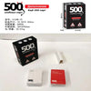 A box of 500 Crazy Cards expansion pack showing the product details and cards.