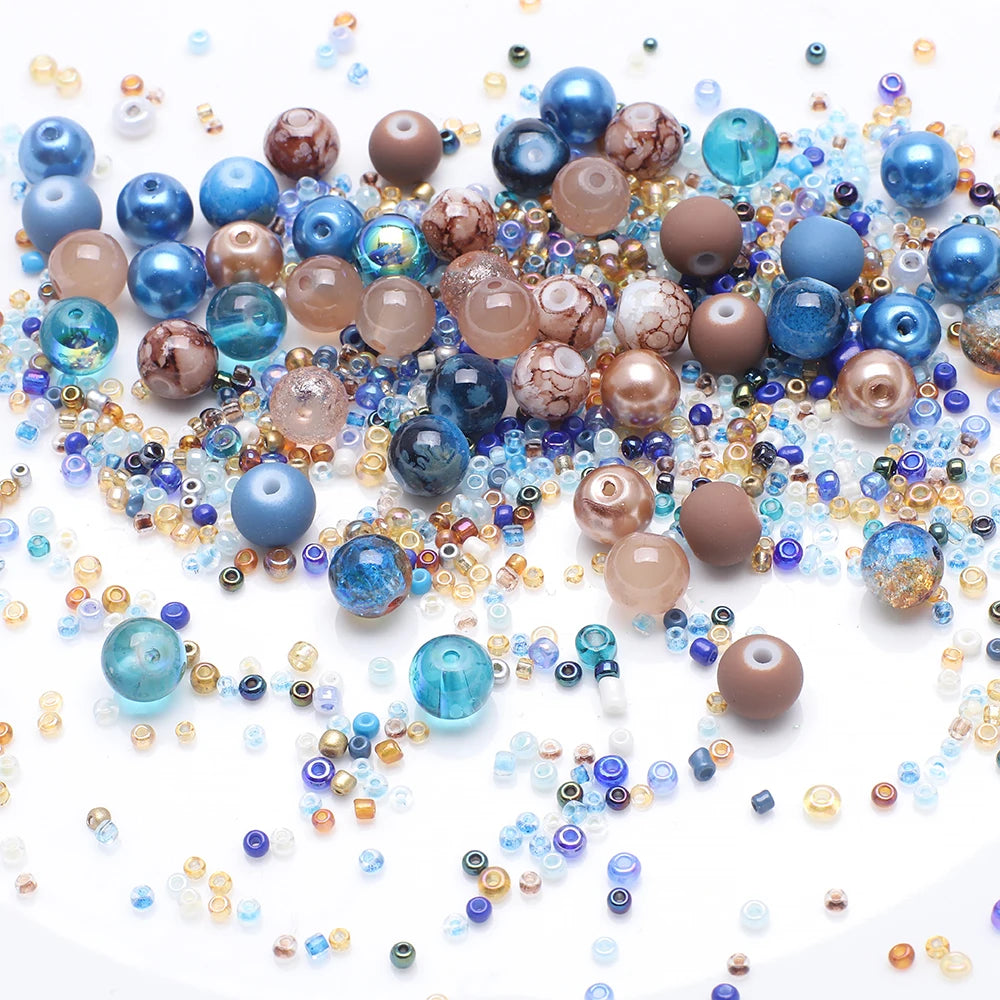 Mixed Color Czech Glass Seed Beads for Jewelry Making – Round Spacer Beads Assortment