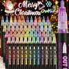 Double Line Glitter Marker Pens – Metallic Outline & Shimmer Set