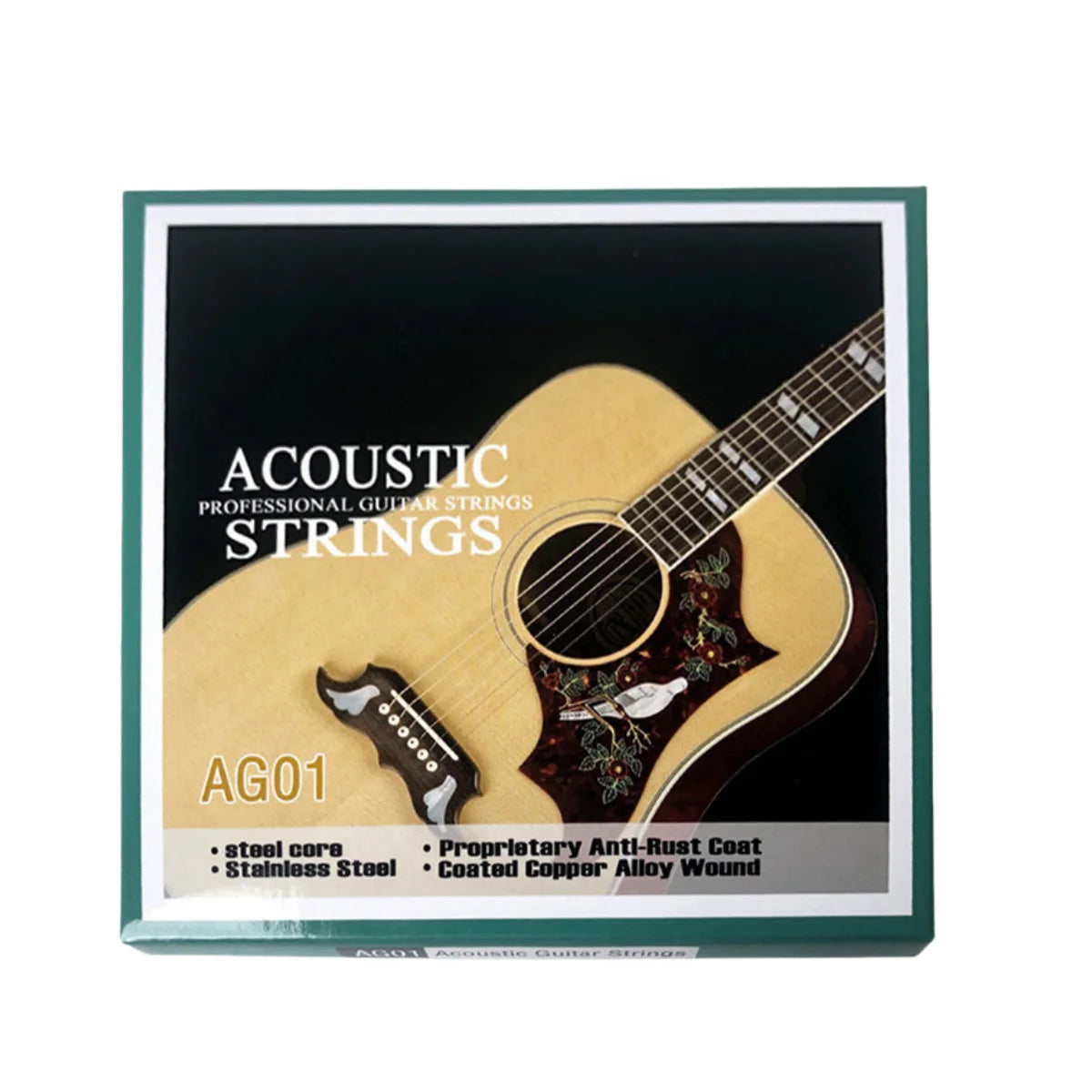 Acoustic Guitar Strings Set – Durable Steel Core with Coated Copper Alloy Windings