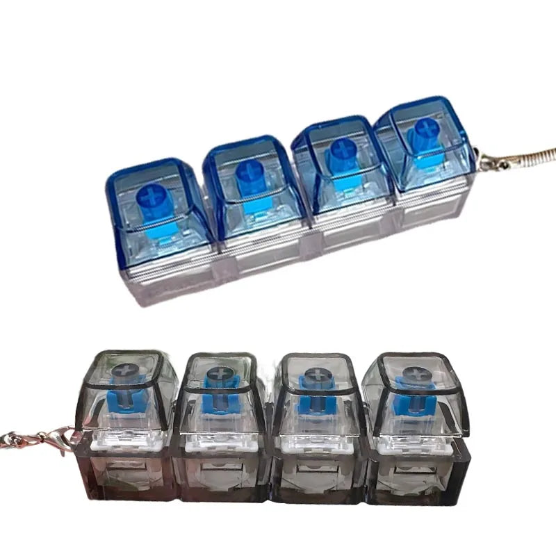 LED Crystal Keyboard Keychain Fidget Toy