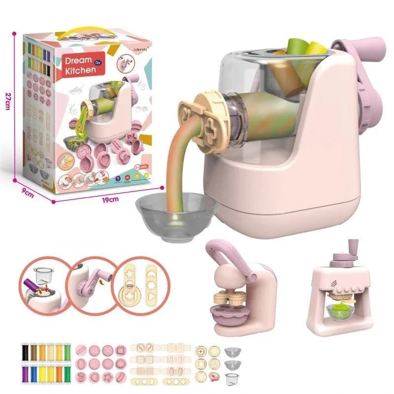 Creative Ice Cream Shop Clay Set with Noodle Maker for Kids