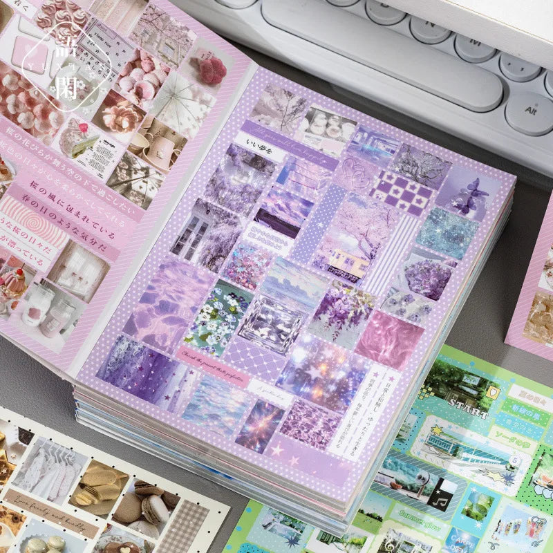 Kawaii Japanese Retro Sticker Book for Scrapbooking & DIY