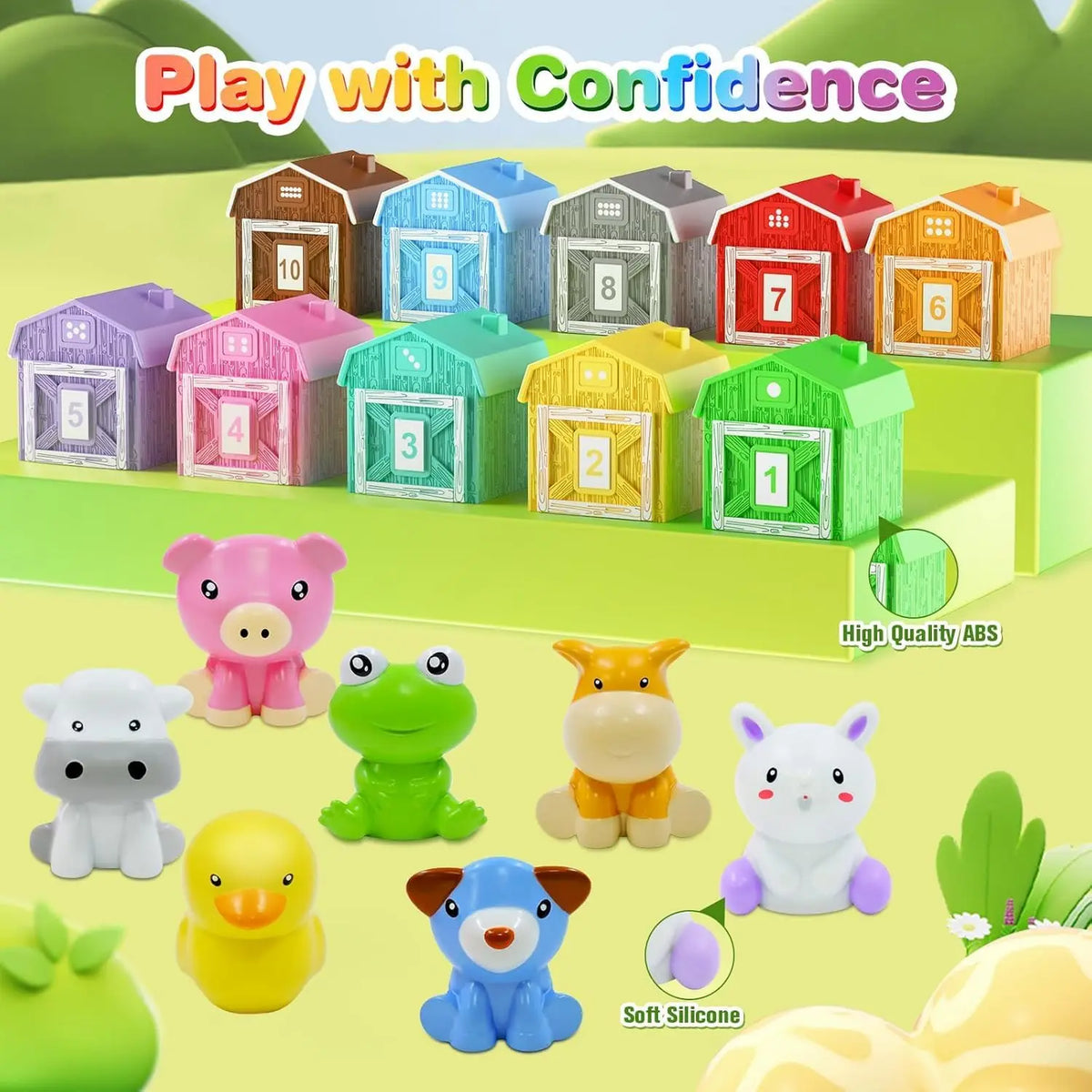Farm Animal Matching House Montessori Toy for Toddlers