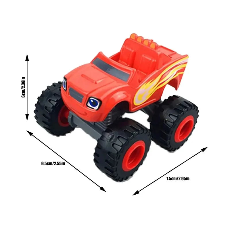 Flame Racing Monster Truck Toy Car – Friction-Powered Die-Cast Vehicle