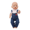 Bear Print Casual Outfit for 43 cm Baby Dolls