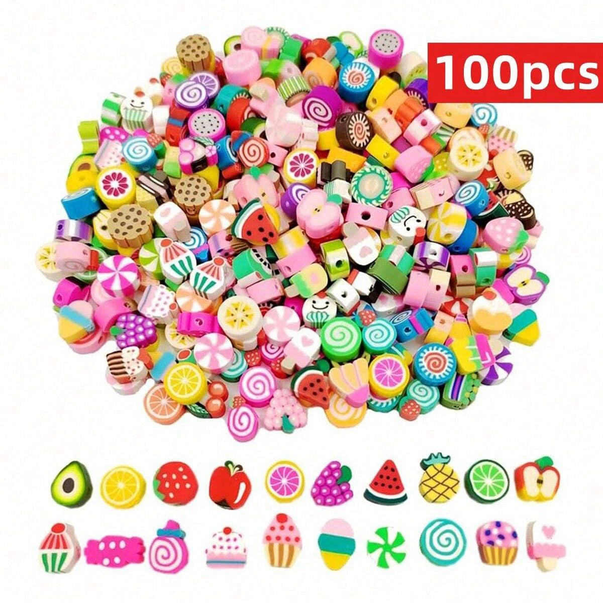 Polymer Clay Beads Variety Pack for Jewelry Making