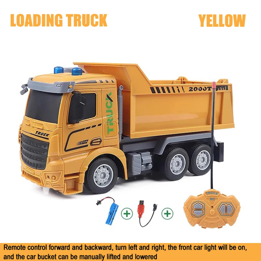 2.4G Remote Control Dump Truck with Lights and Sounds