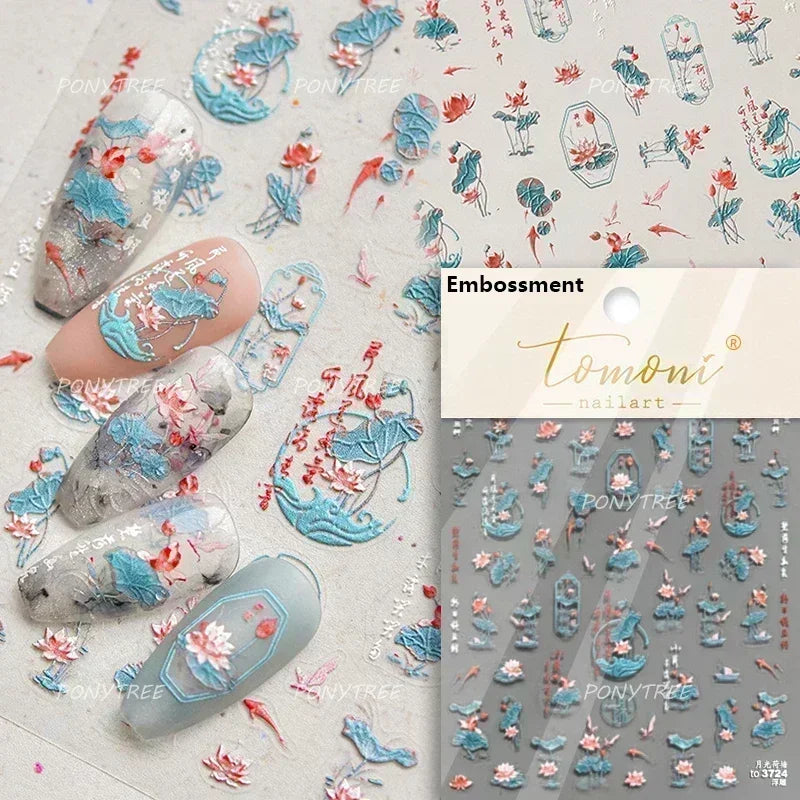 Ocean-Inspired Nail Art Sticker Set