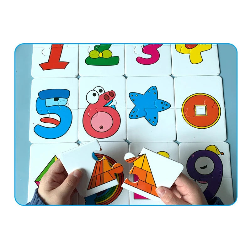 Toddler Animal & Fruit Puzzle Cards with Truck Matching Game