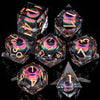 Dragon Eye Resin Dice Set with Liquid Core - 7 Polyhedral Dice for RPG Gaming