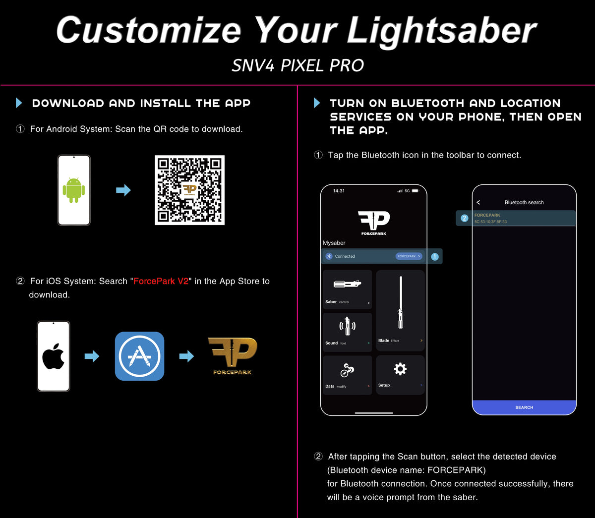 Darth Vader Neo Pixel Lightsaber with Metal Hilt