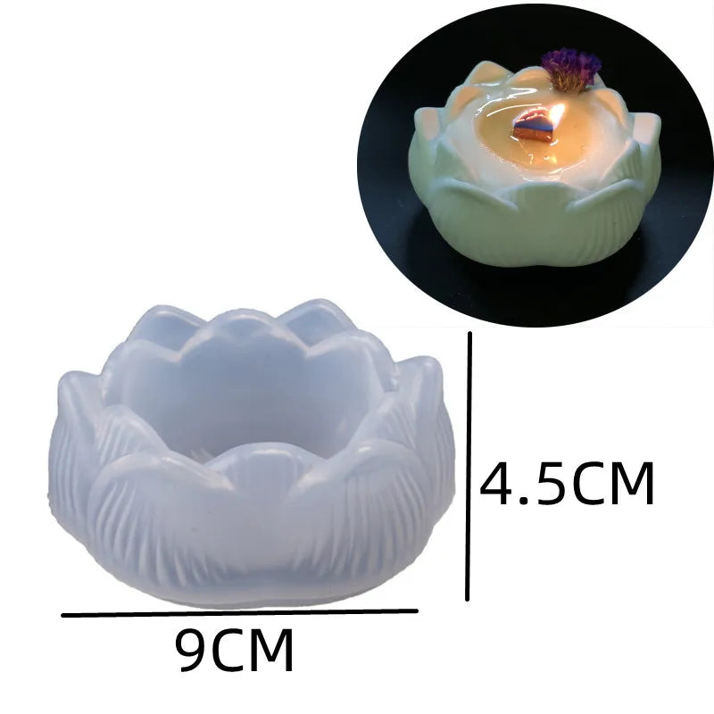 Lotus Flower Silicone Mold for DIY Candles & Crafts