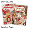 A set of handmade sticker books featuring vintage embroidery designs and various decorative stickers for journaling