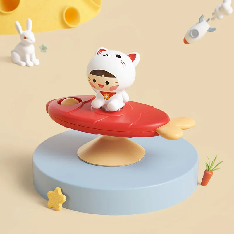 Sensory Spinning Top Bath Toys with Suction Cup