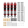 Set of heavy-duty big bore oil shocks for 1/24 RC crawlers including shocks, springs, and hardware