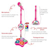 Kids Karaoke Microphone Stand Set with Party Lights