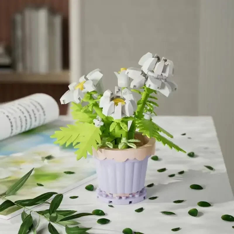 DIY Mini Flower Building Block Kit – Everlasting Desktop Decor