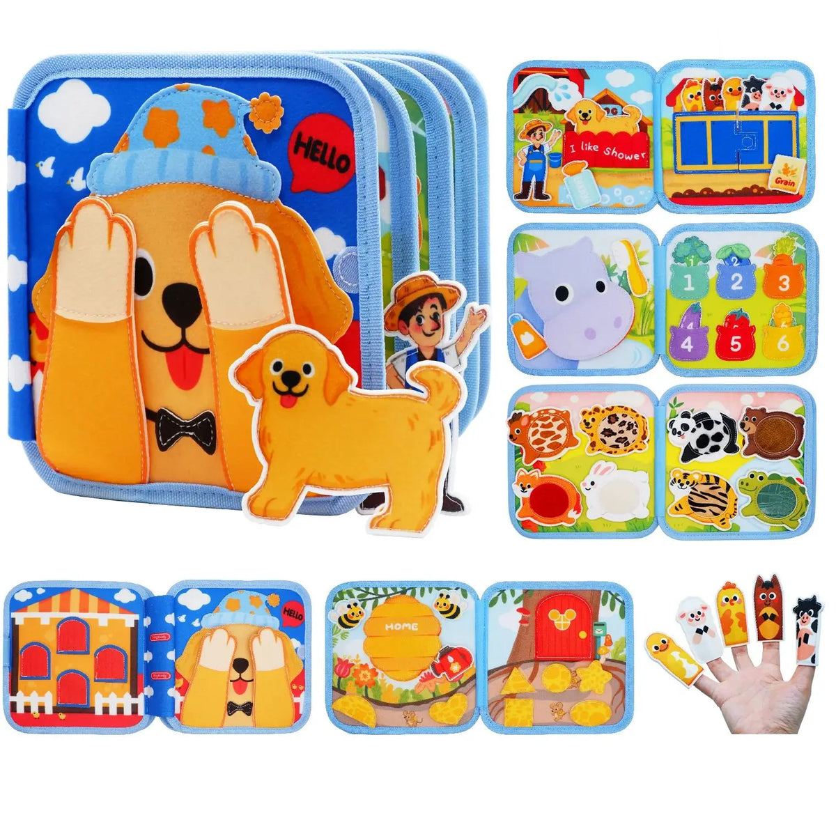 Montessori Busy Board Giraffe Activity Book for Toddlers
