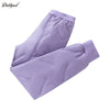 Light purple kids waterproof winter pants with fleece lining