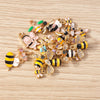 Gold Enamel Honeybee Charms for Jewelry Making (Set of 10)