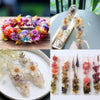 Clear UV resin glue for jewelry making and crafts displayed in various glass vials.