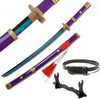 One Piece Roronoa Zoro Bamboo Katana Cosplay Sword