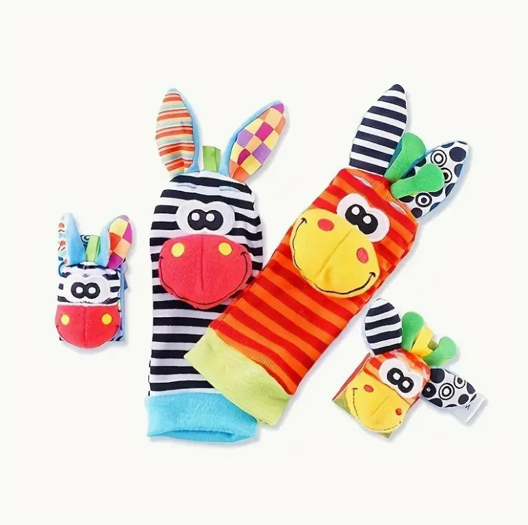 Baby Wrist Rattles and Foot Finder Socks Set