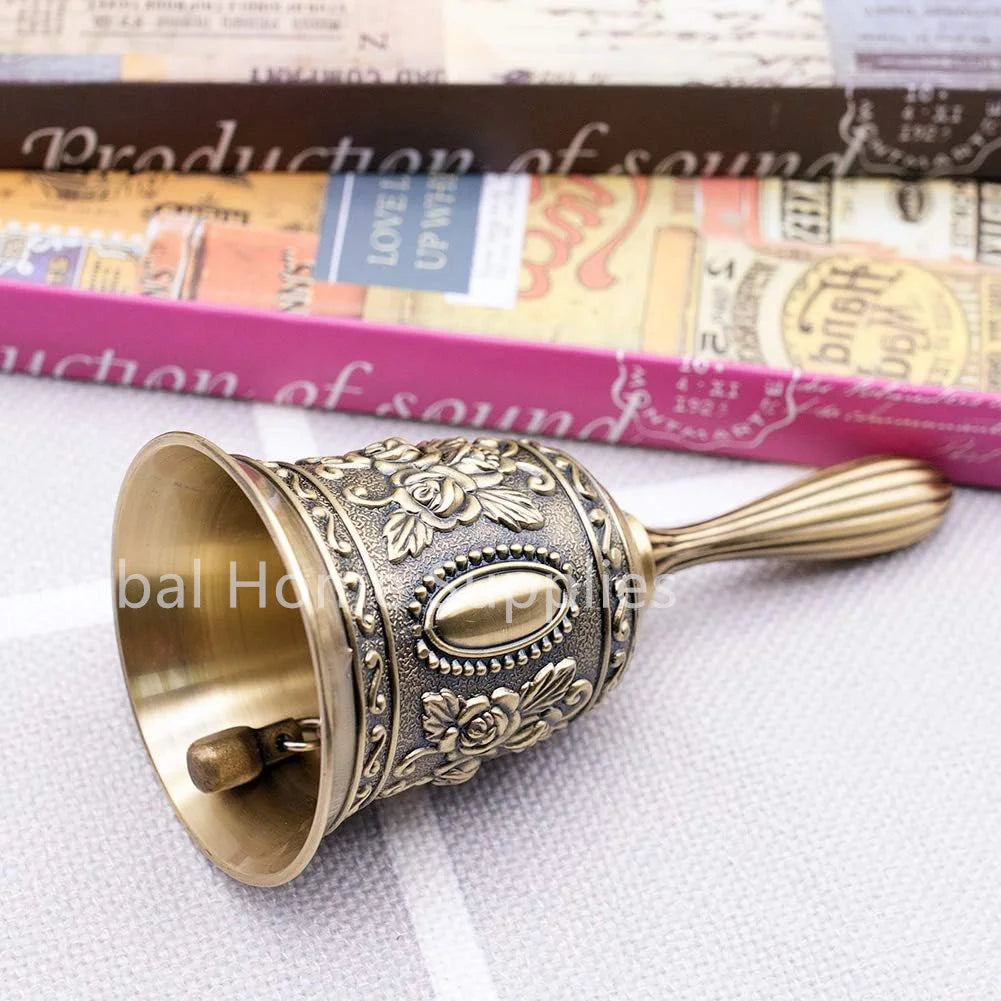 Classic Metal Hand Bell with Comfort Grip Handle