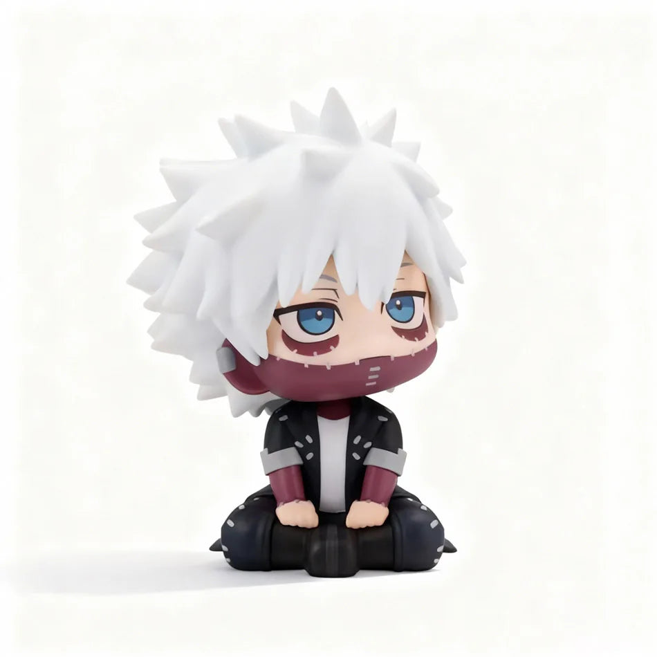 Chibi PVC figure of Tomura Shigaraki from My Hero Academia featuring white hair and dark clothing.
