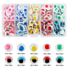 A set of 10mm self-adhesive googly eyes in various colors and styles for DIY crafts.