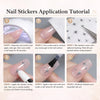 3D Bow Nail Stickers with Ribbon, Heart & Stripe Designs