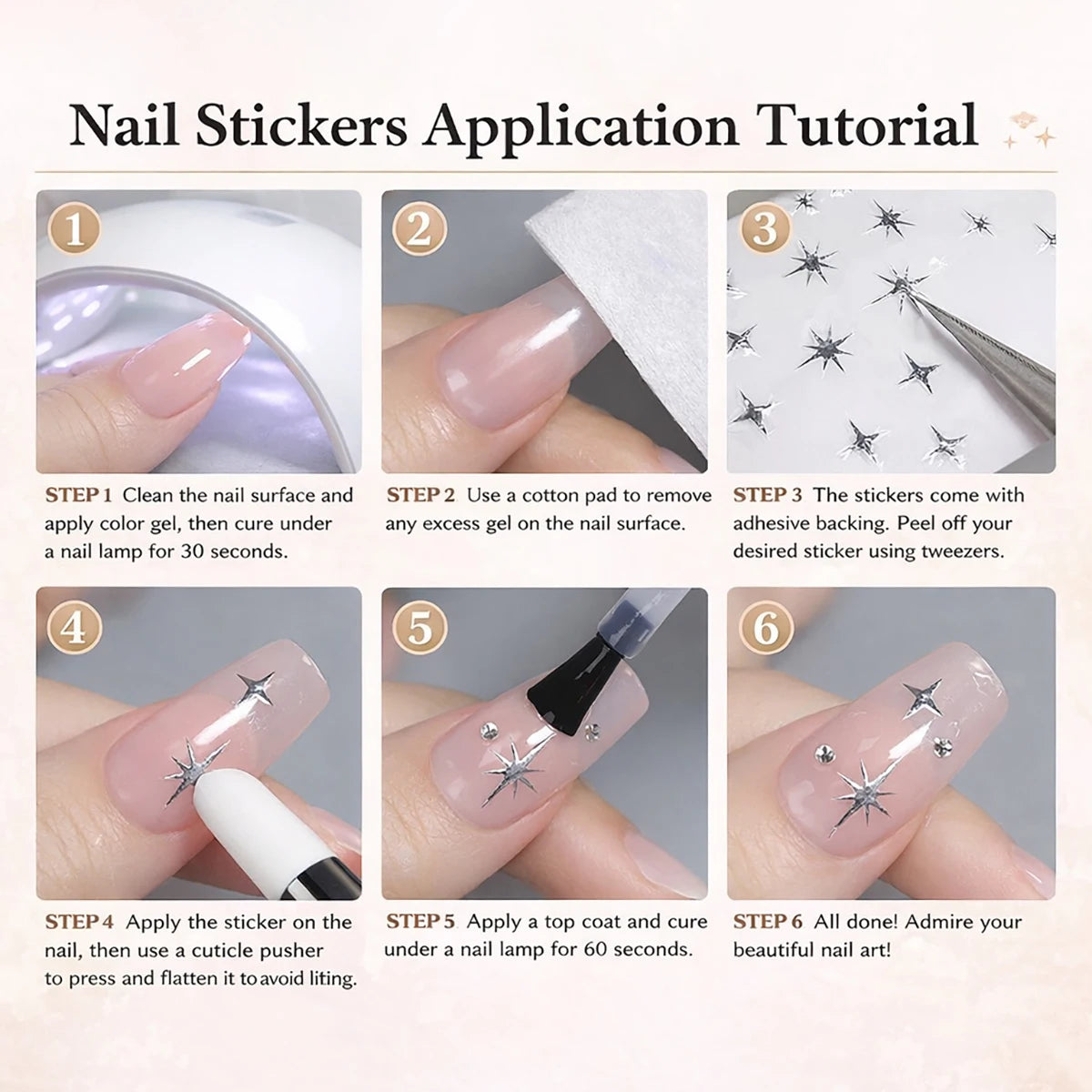 3D Bow Nail Stickers with Ribbon, Heart & Stripe Designs