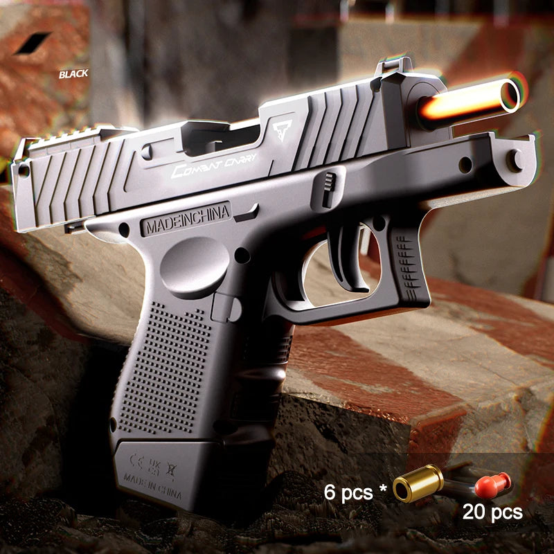 Compact Blowback Toy Pistol with Shell Ejection