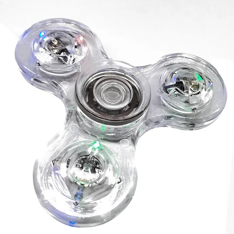دوار سيليكون LED شفاف مع عناصر دوارة متعددة لتخفيف التوتر