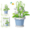 Building Block Flower Pot Set – Roses, Sunflowers & Carnations