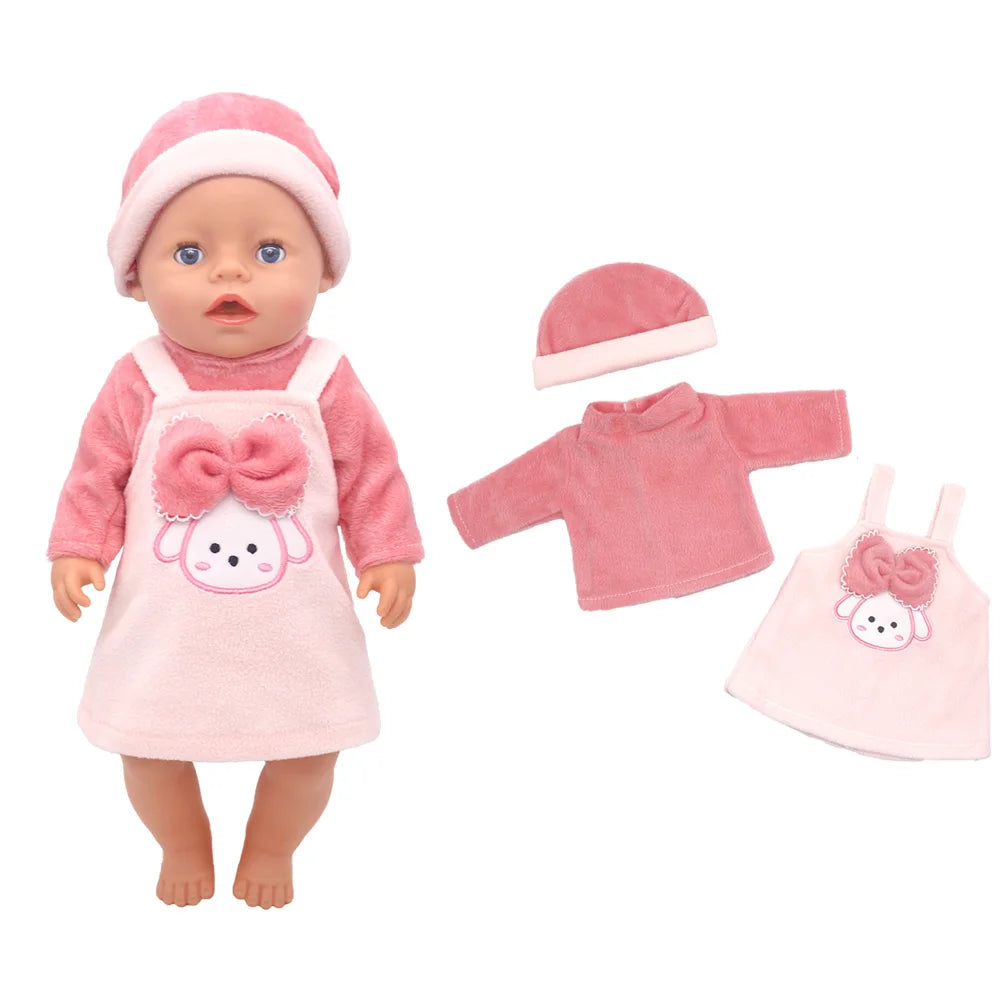 Cute 2-Piece Romper Outfit for 17-Inch Reborn Baby Dolls