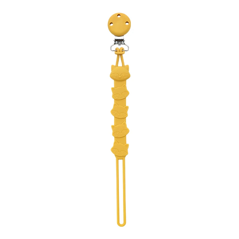 3-in-1 Silicone Pacifier Clip with Adorable Cartoon Animal Design