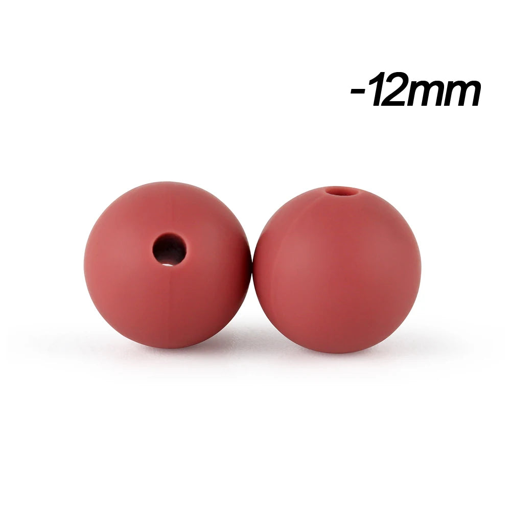 12mm Silicone Beads for DIY Jewelry Making & Crafts (20/50/100 Pack)