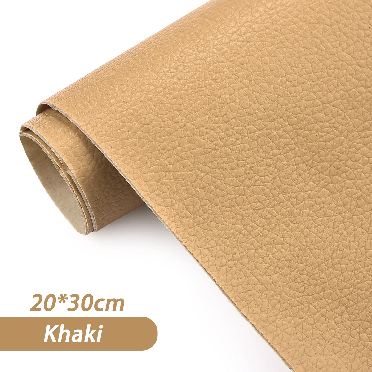 Roll of khaki PU leather repair patches for fabric and leather items