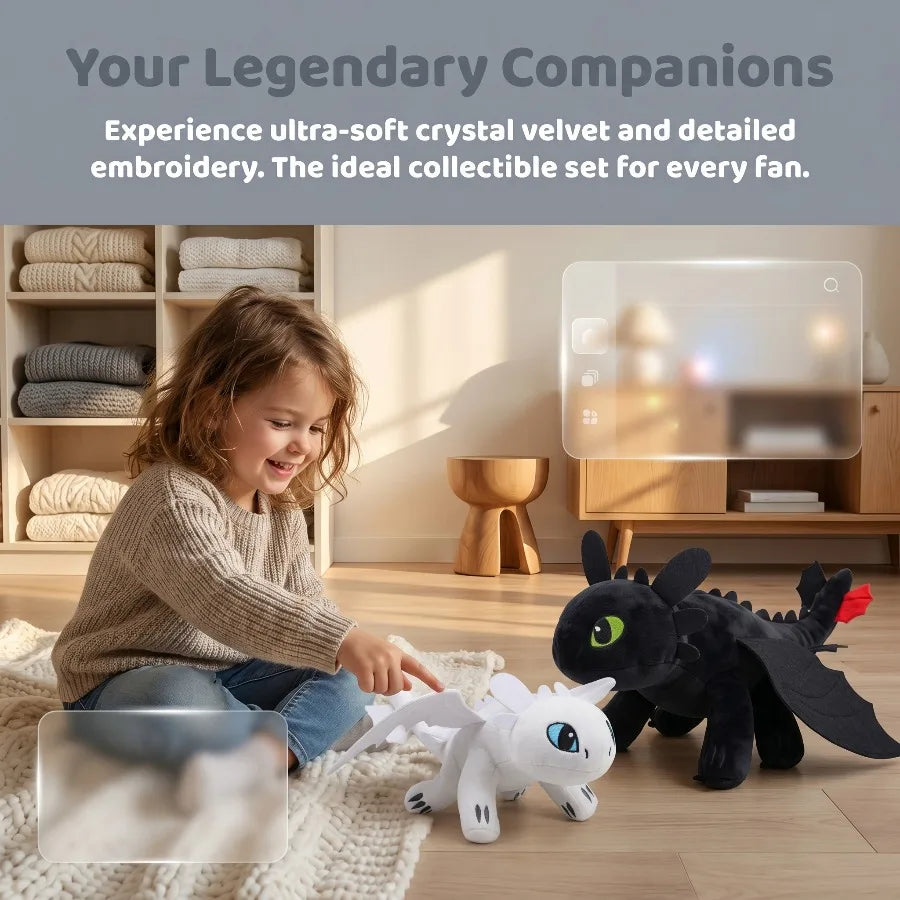 White Dragon Plush Toy – Soft Huggable Anime Body Pillow