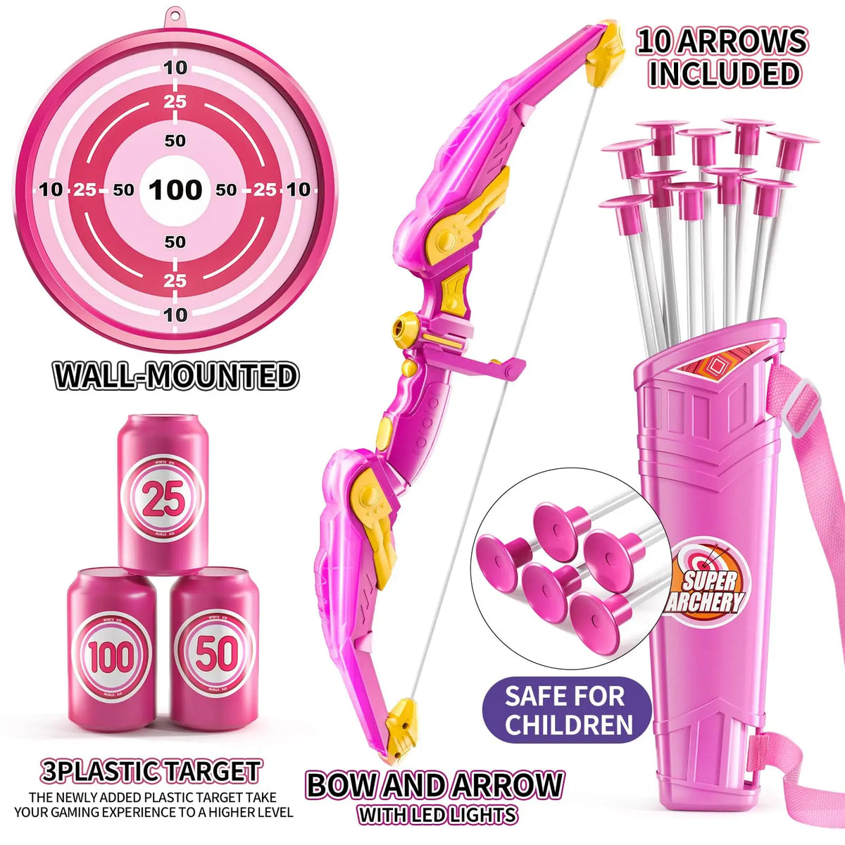 Kids Archery Bow and Arrow Set – Indoor & Outdoor Play