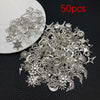 Celestial Charm Assortment – Vintage Silver Stars, Moons & Suns for Jewelry Making